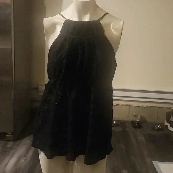 BCBGMAXAZRIA JEAN HALTER TOP SIZE M - Picture 2 of 5